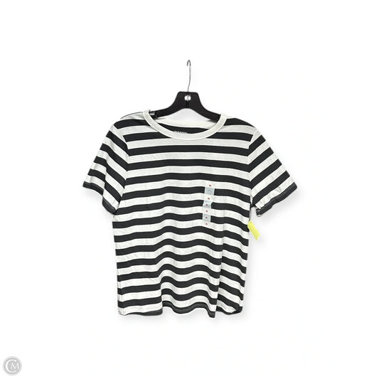 Top Short Sleeve Basic By Old Navy In Striped Pattern, Size: M