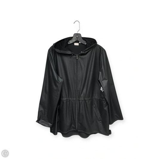 Jacket Windbreaker By Chicos In Black, Size: L