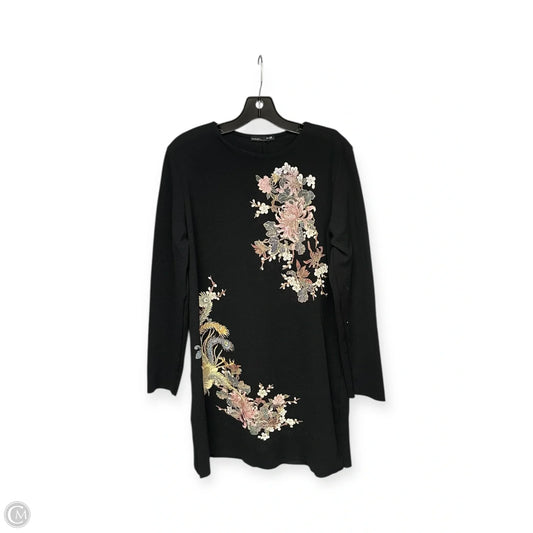 Dress Party Midi By Zara In Black & Pink, Size: L