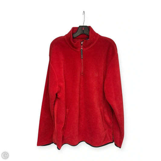 Jacket Fleece By Chaps In Red, Size: M