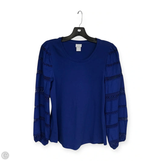 Top Long Sleeve By Chicos In Blue, Size: S