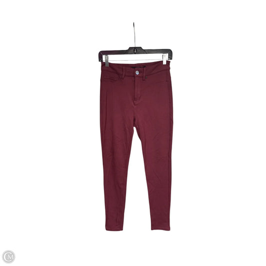 Pants Leggings By Clothes Mentor In Maroon, Size: 4