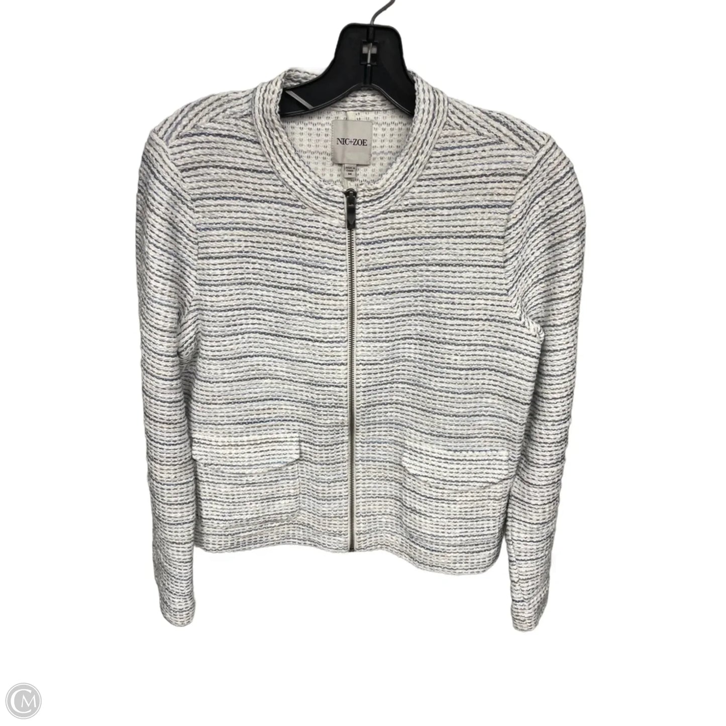 Blazer By Nic + Zoe In Blue & White, Size: M