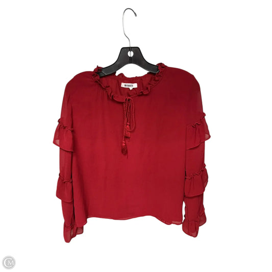 Blouse Long Sleeve By Bb Dakota In Red, Size: M
