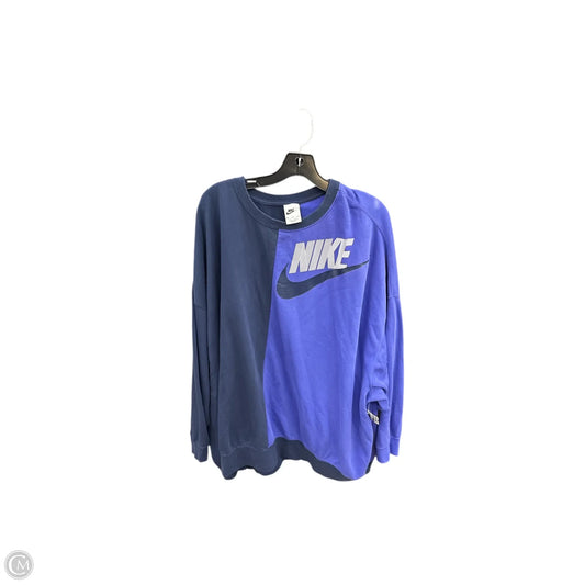 Athletic Sweatshirt Crewneck By Nike Apparel In Blue & Purple, Size: Xxl