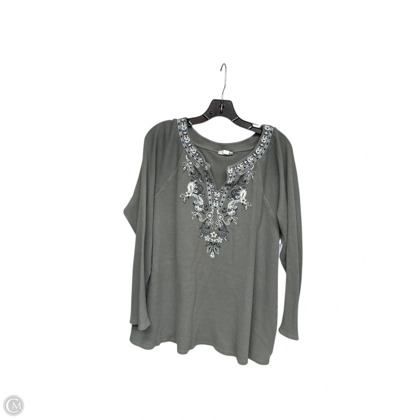 Top Long Sleeve By J. Jill In Green, Size: Xl
