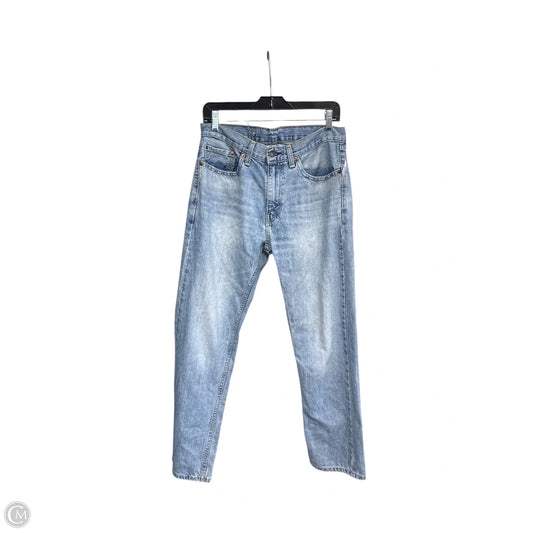 Jeans Straight By Levis In Blue Denim, Size: 14