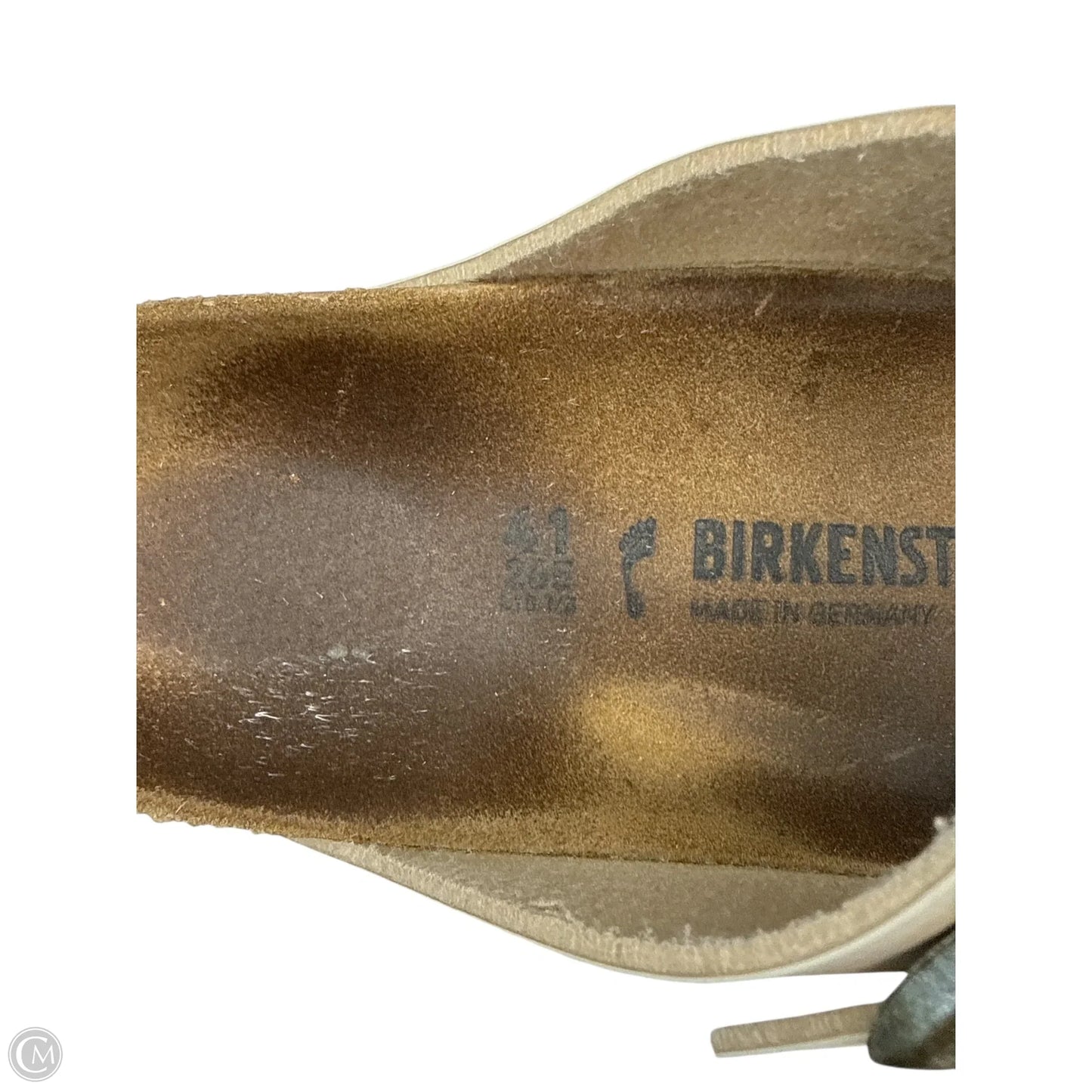 Sandals Flats By Birkenstock In Camouflage Print, Size: 10