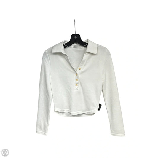 Top Long Sleeve By Paper Crane In White, Size: S