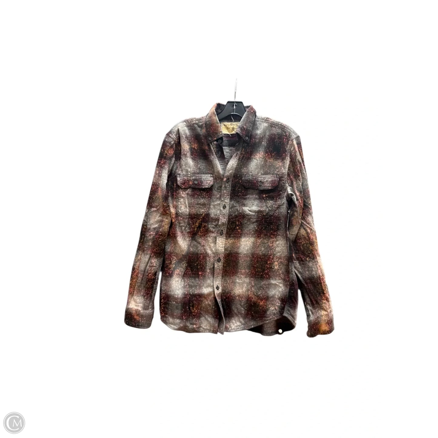 Top Long Sleeve By Clothes Mentor In Plaid Pattern, Size: M