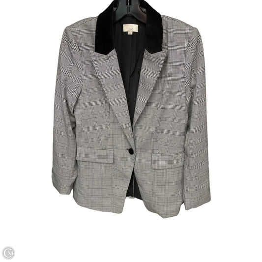Blazer By Loft In Black & Grey, Size: 4