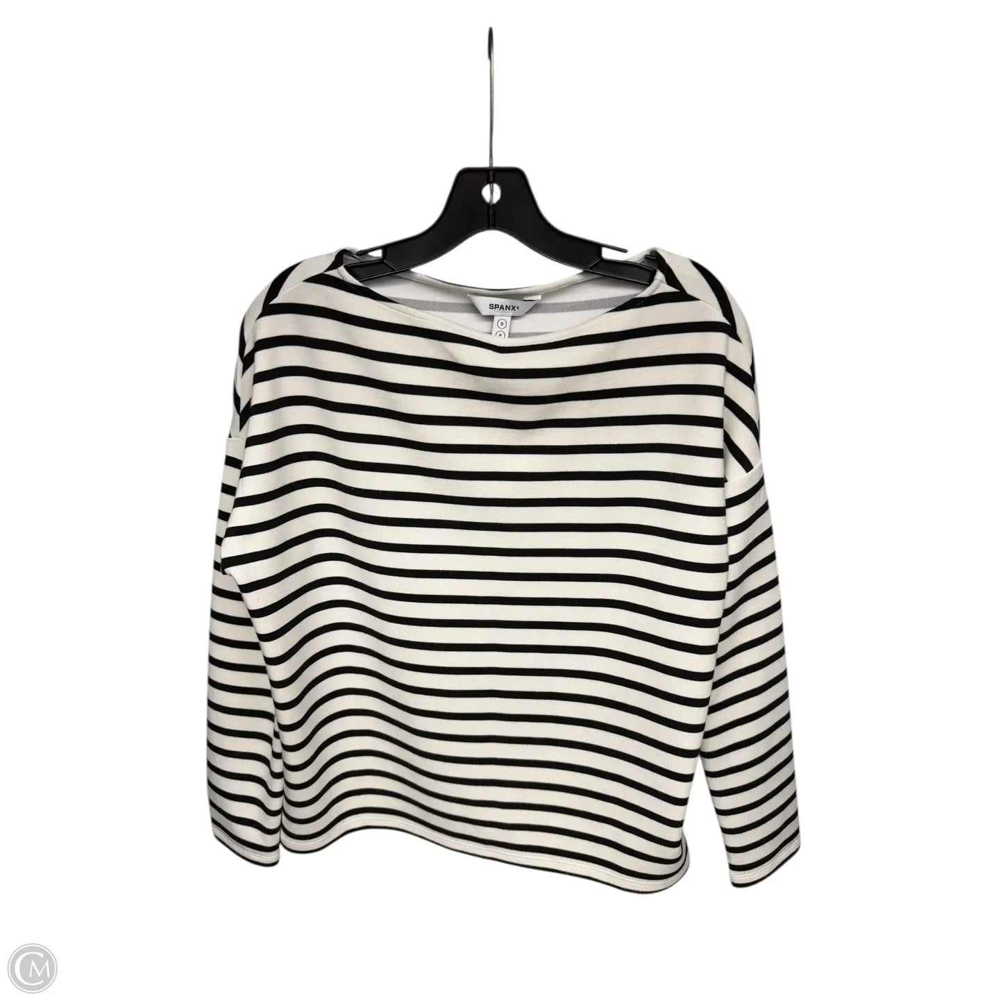 Top 3/4 Sleeve By Spanx In Striped Pattern, Size: S