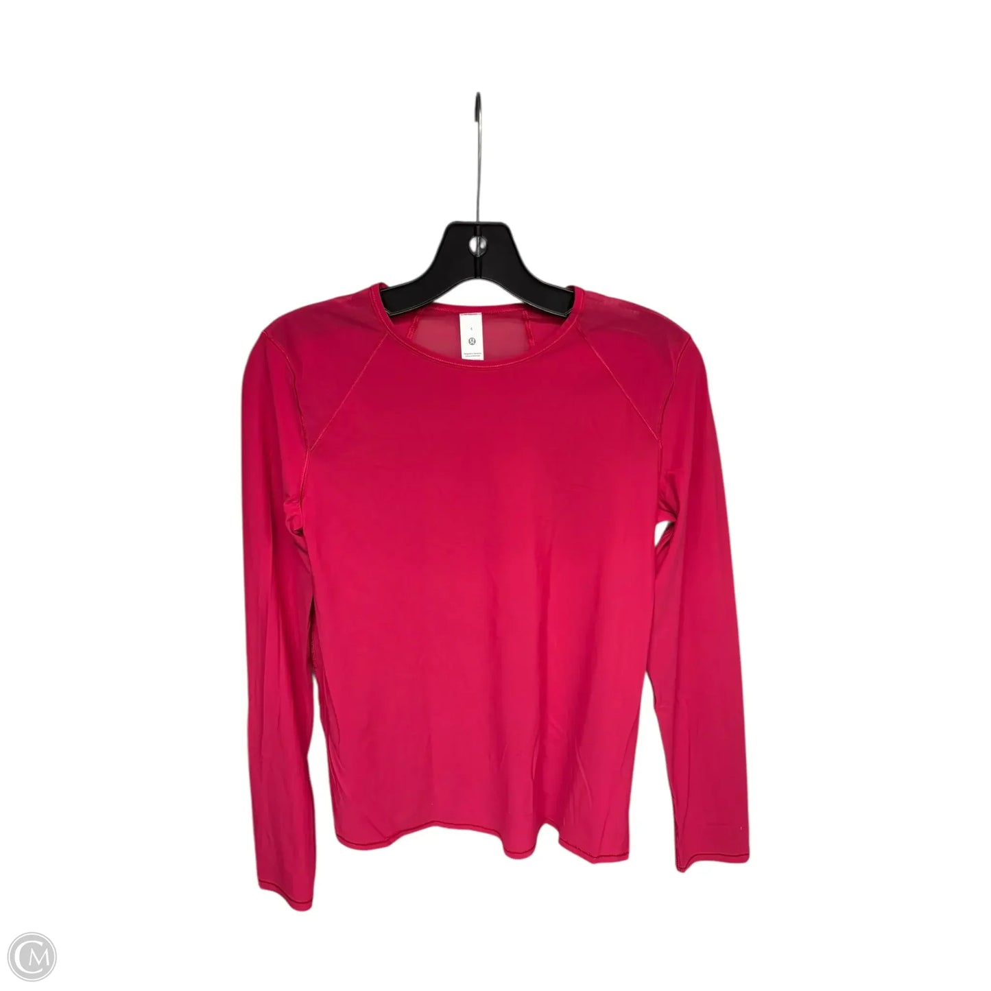 Athletic Top Long Sleeve Crewneck By Lululemon In Pink, Size: 4