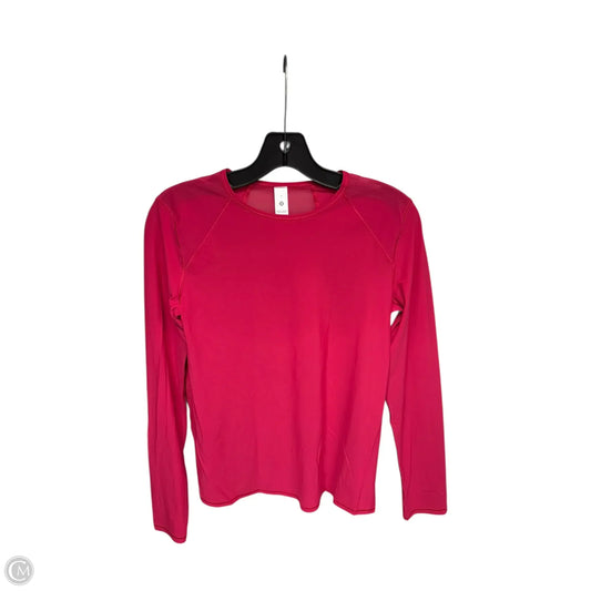 Athletic Top Long Sleeve Crewneck By Lululemon In Pink, Size: 4