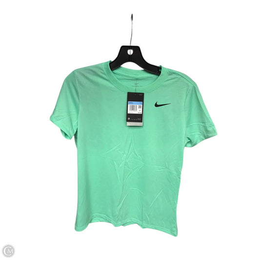 Athletic Top Short Sleeve By Nike Apparel In Green, Size: M
