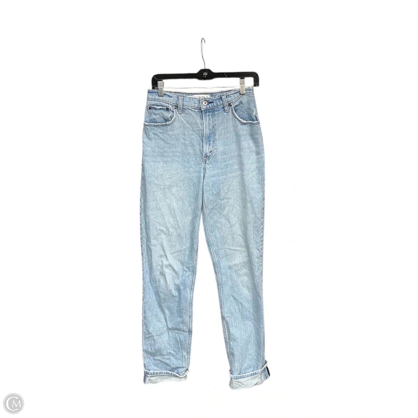 Jeans Straight By Abercrombie And Fitch In Blue Denim, Size: 4