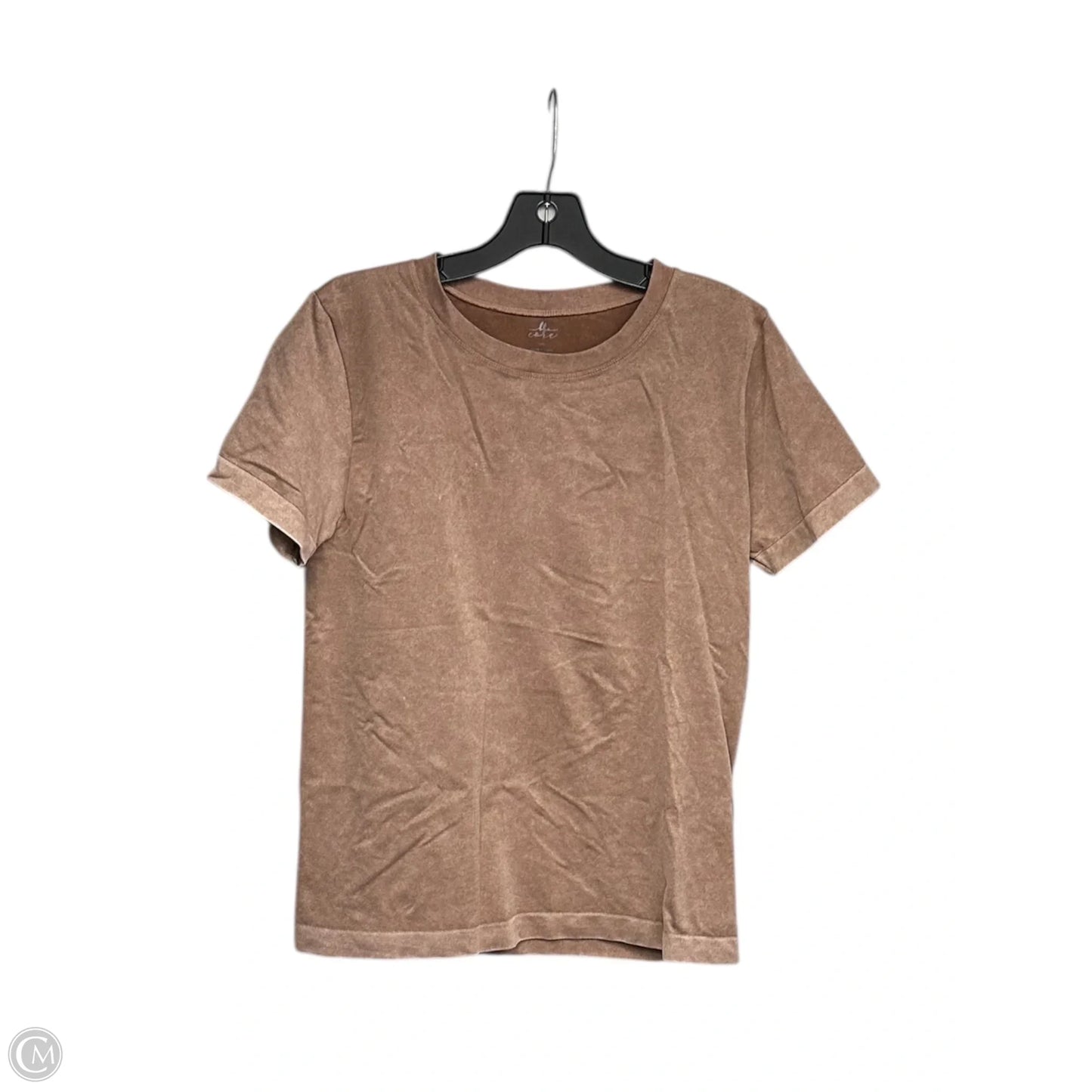Top Short Sleeve By Bke In Brown, Size: L