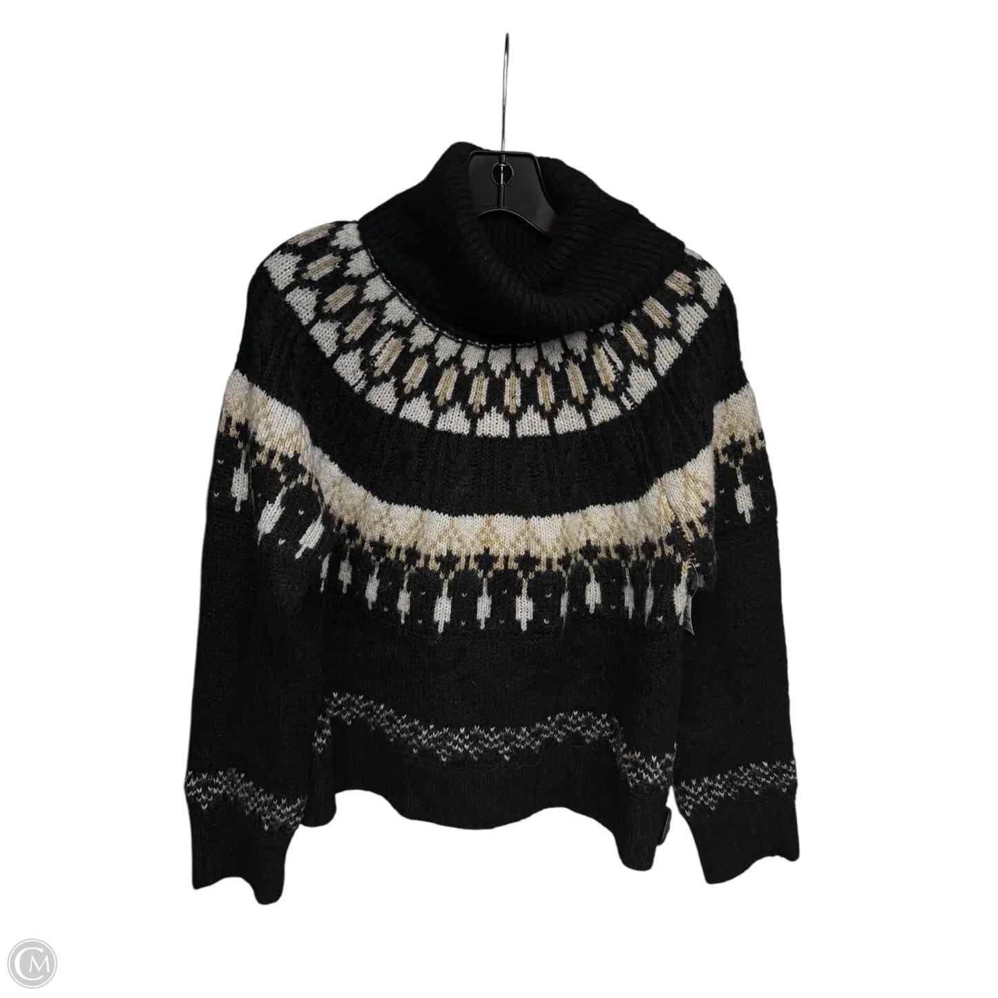 Sweater By Old Navy In Black & Tan, Size: M