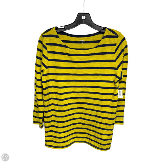 Top 3/4 Sleeve Basic By Old Navy In Striped Pattern, Size: S
