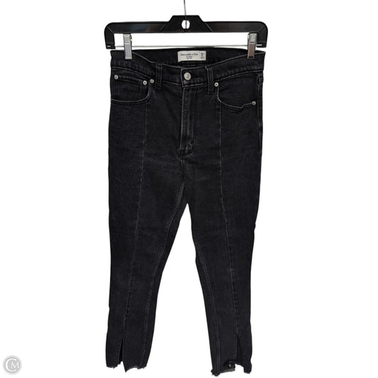 Jeans Skinny By Abercrombie And Fitch In Black Denim, Size: 2