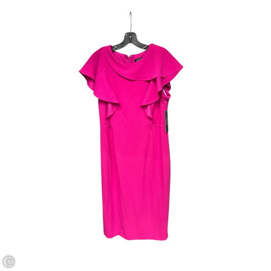Dress Party Midi By Tahari In Pink, Size: 14