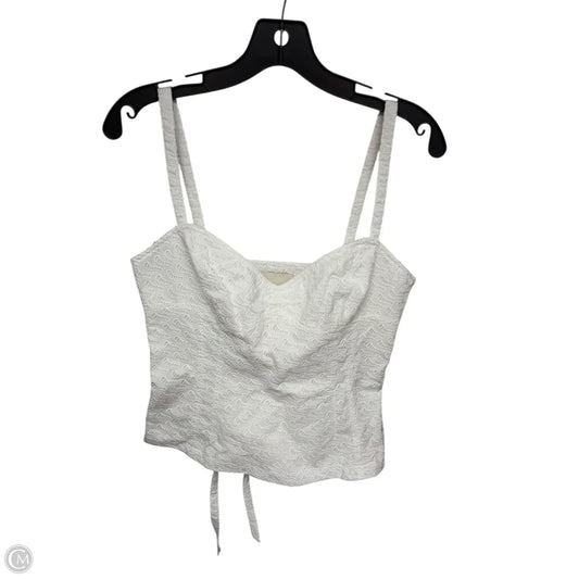Top Sleeveless Designer By Tory Burch In White, Size: 8