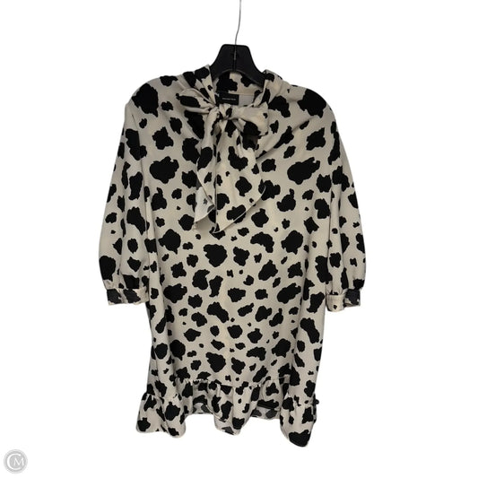 Dress Casual Midi By Who What Wear In Black & Cream, Size: M