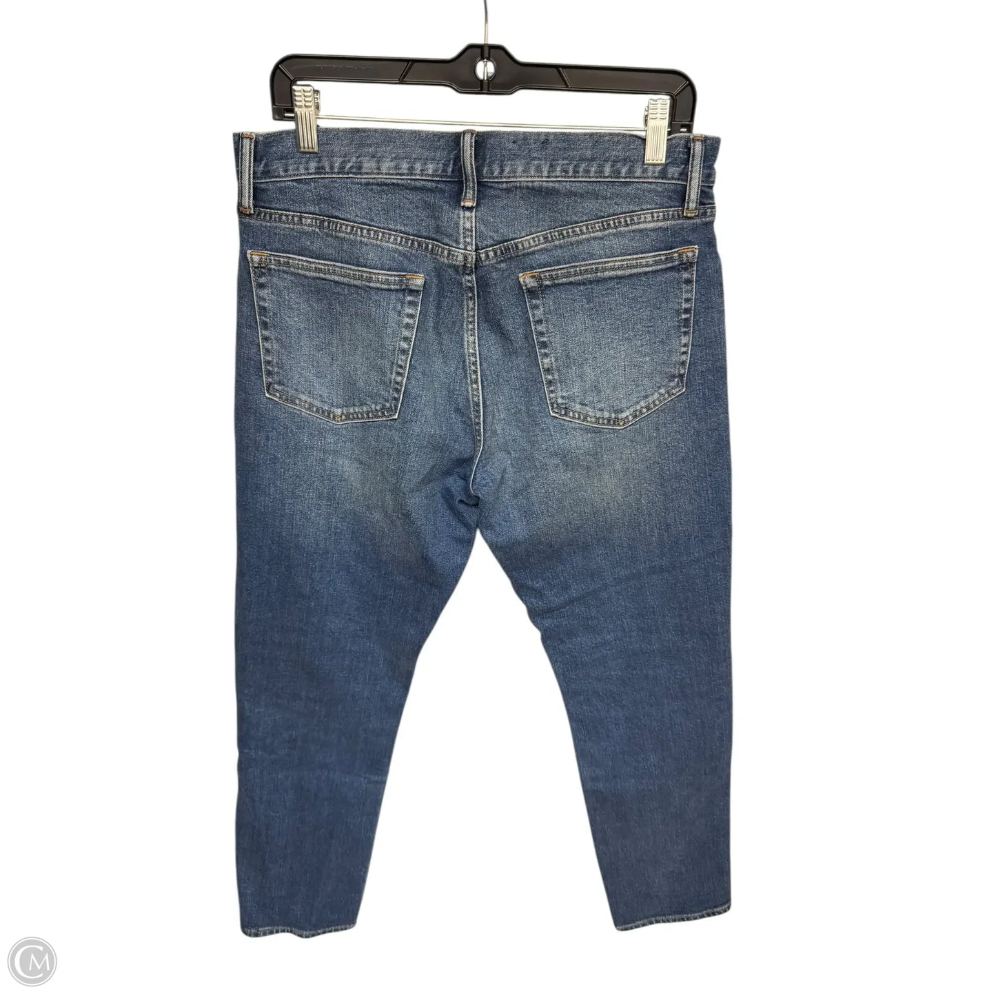 Jeans Straight By Gap In Blue Denim, Size: 12
