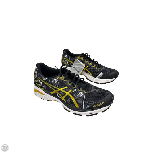Shoes Athletic By Asics In Black & Gold, Size: 8.5