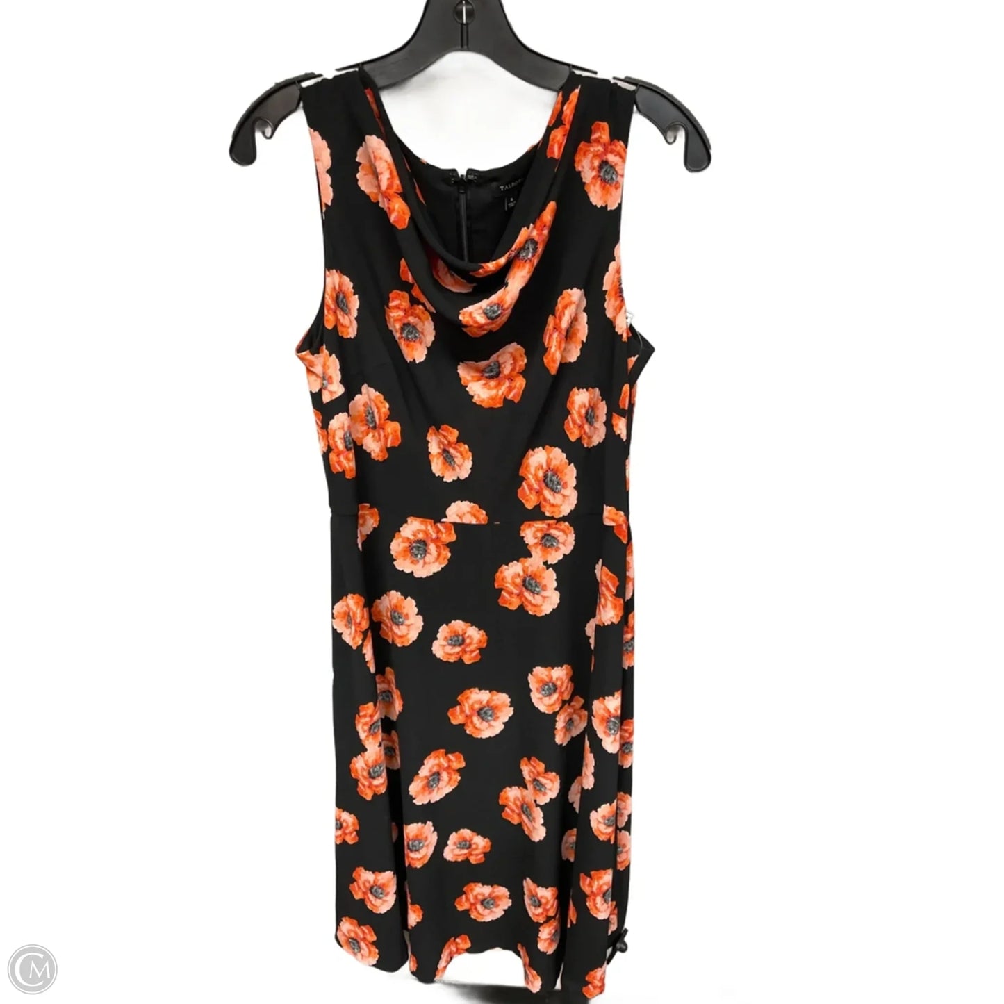 Dress Party Midi By Talbots In Black & Orange, Size: 6
