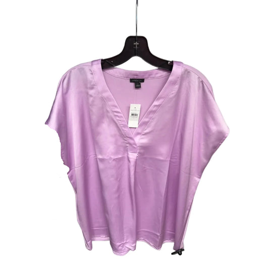 Top Short Sleeve By Ann Taylor In Purple, Size: L