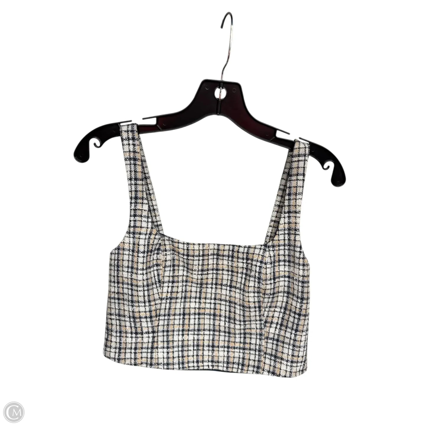 Top Sleeveless By Abercrombie And Fitch In Plaid Pattern, Size: M