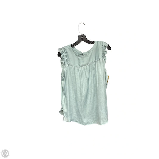 Top Sleeveless By Loft In Aqua, Size: M