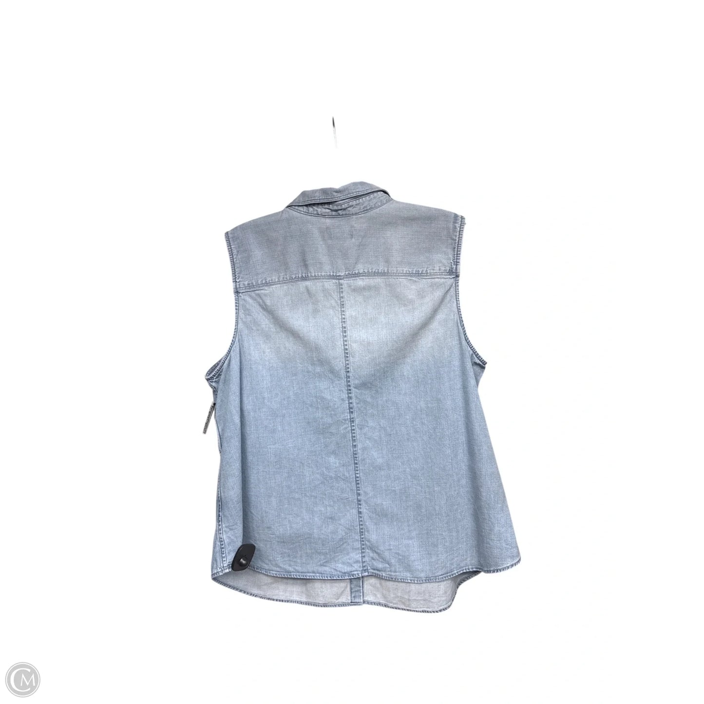 Top Sleeveless By Lands End In Blue Denim, Size: 1x