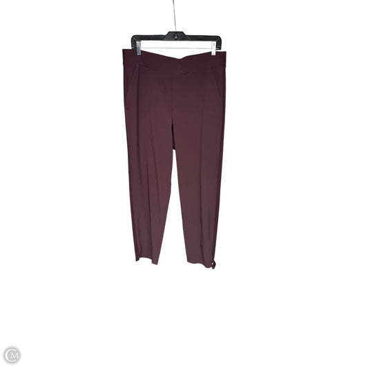 Athletic Pants By Athleta In Maroon, Size: 14