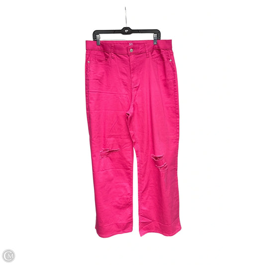 Pants Wide Leg By New York And Co In Pink, Size: 18
