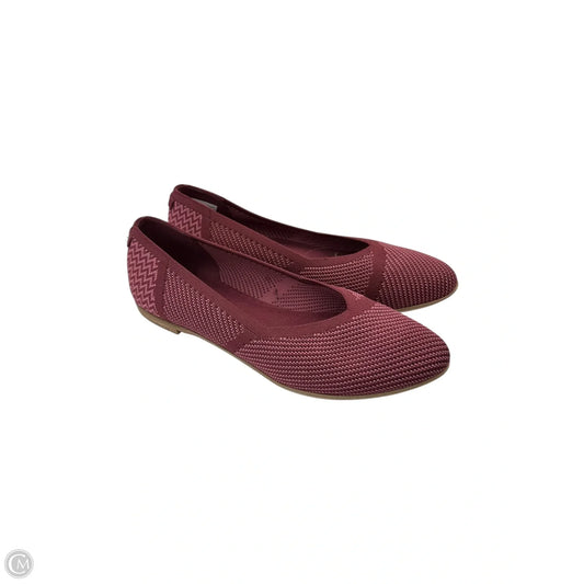 Shoes Flats By Toms In Maroon, Size: 7.5