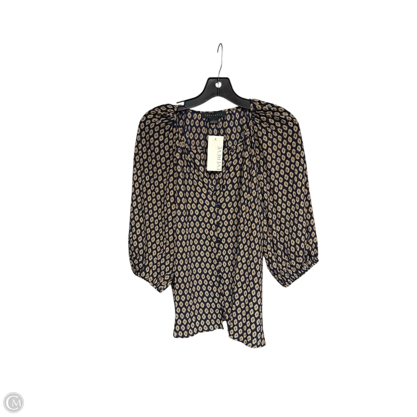 Top 3/4 Sleeve By Sanctuary In Blue & Orange, Size: L