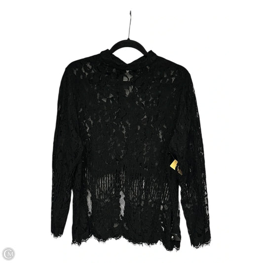 Blouse Long Sleeve By Shein In Black, Size: 2x