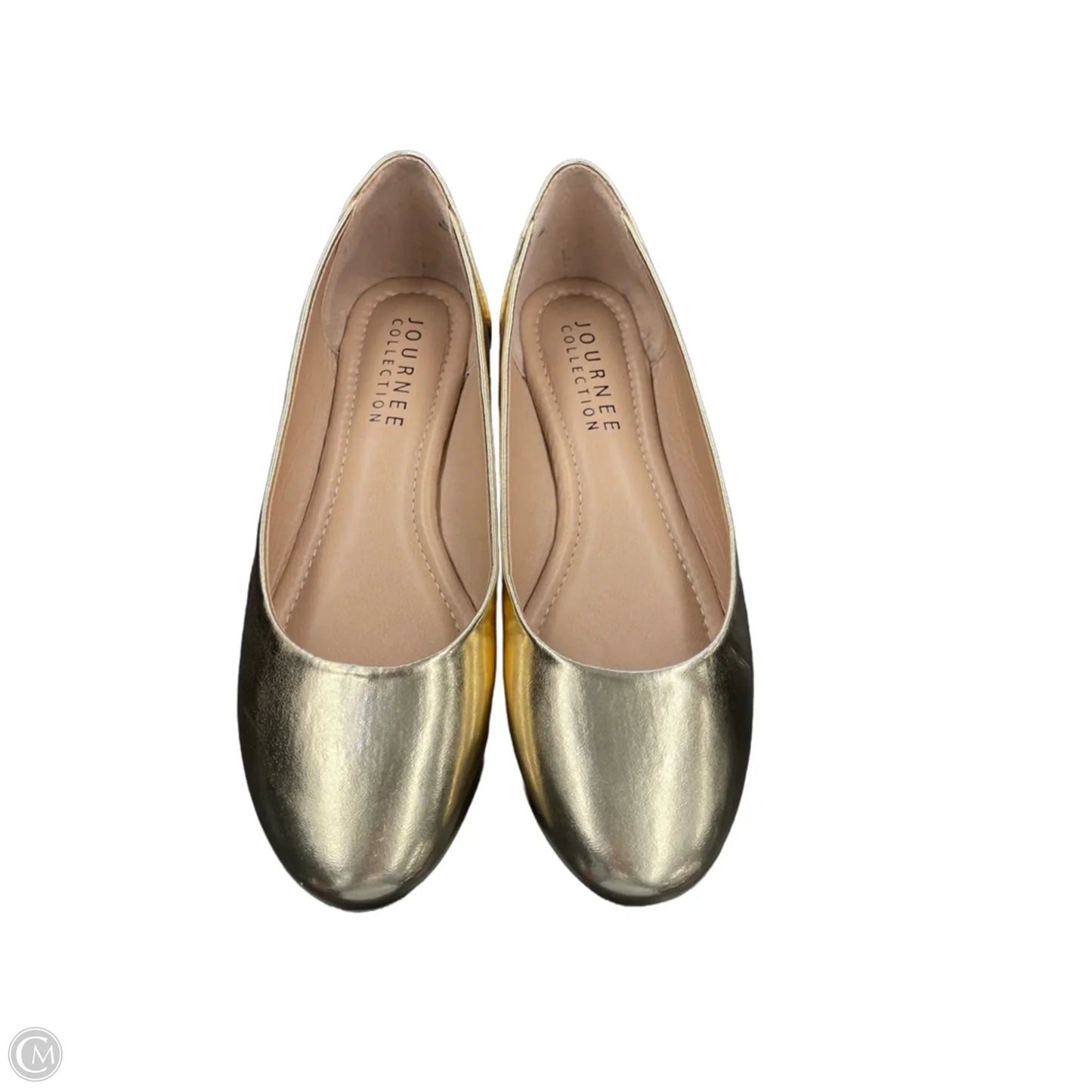 Shoes Flats By Journee In Gold, Size: 8