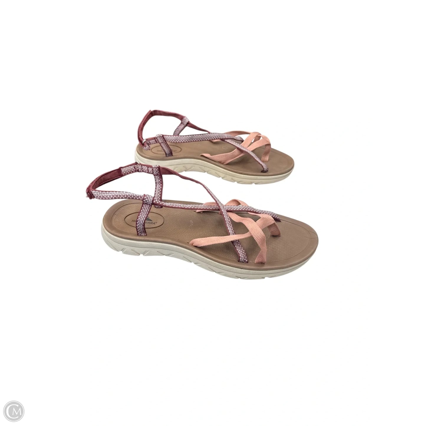 Sandals Flats By Clothes Mentor In Pink & Red, Size: 10