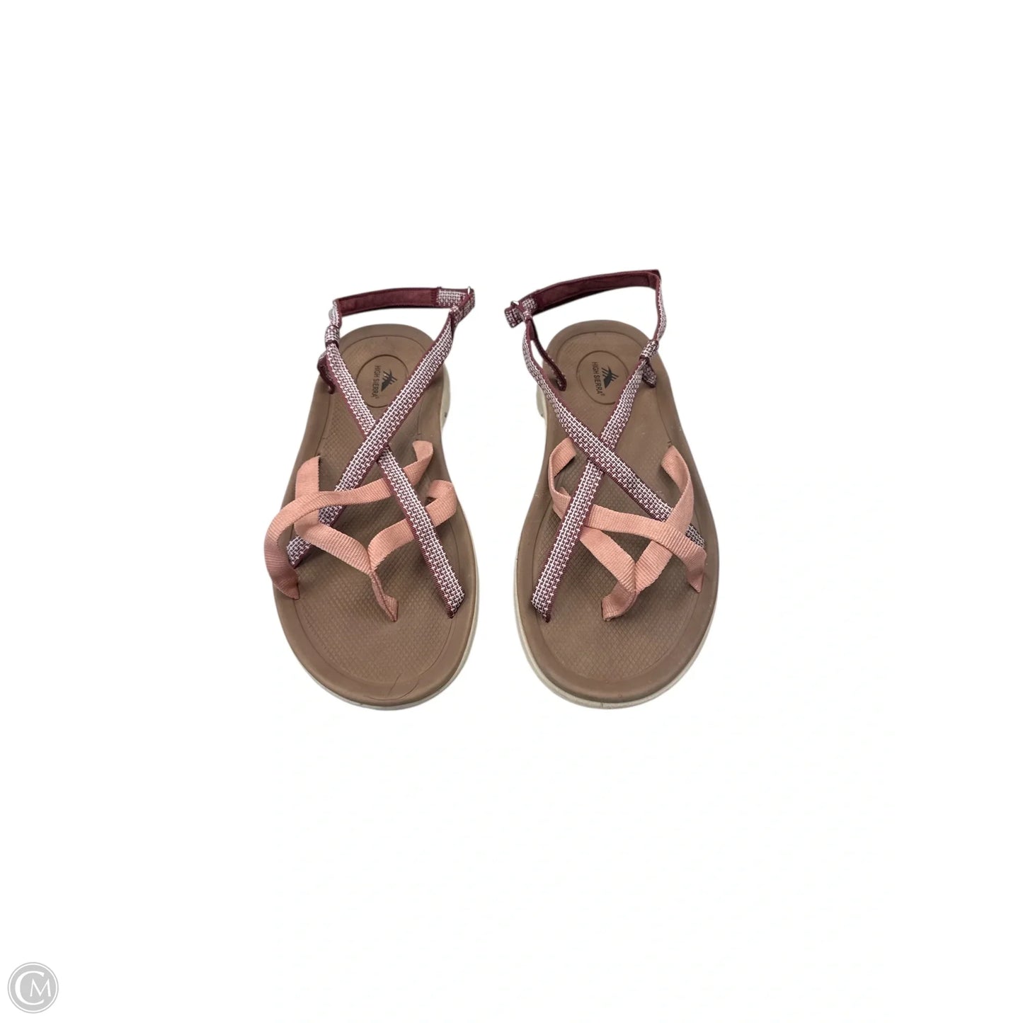 Sandals Flats By Clothes Mentor In Pink & Red, Size: 10