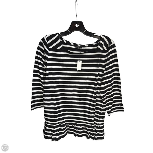Top 3/4 Sleeve By Talbots In Striped Pattern, Size: Xl