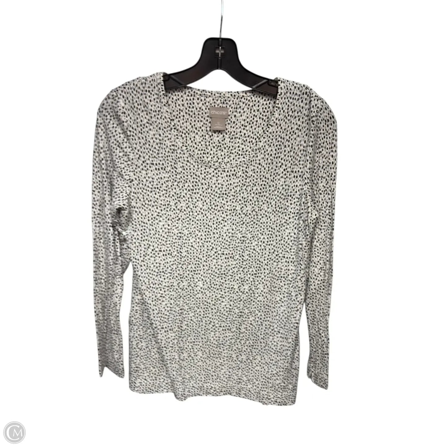 Top Long Sleeve By Chicos In Polkadot Pattern, Size: S