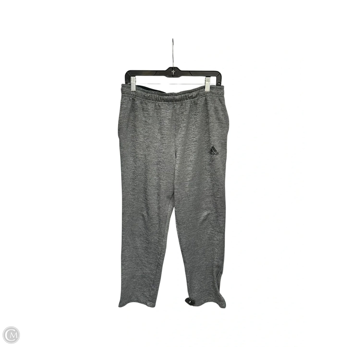 Athletic Pants By Adidas In Grey, Size: L