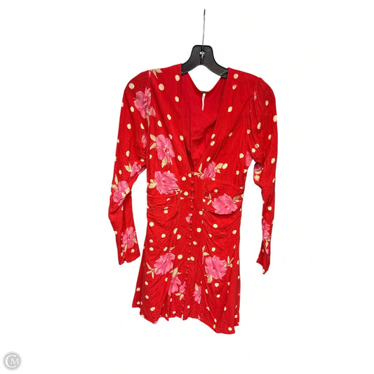 Dress Casual Midi By Free People In Pink & Red, Size: S