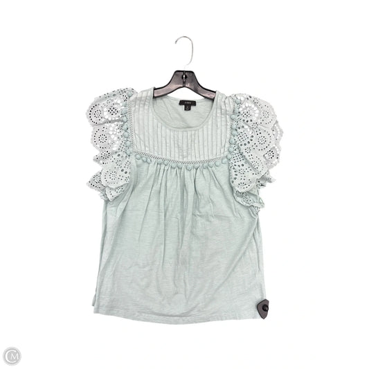 Top Short Sleeve By J. Crew In Aqua, Size: M
