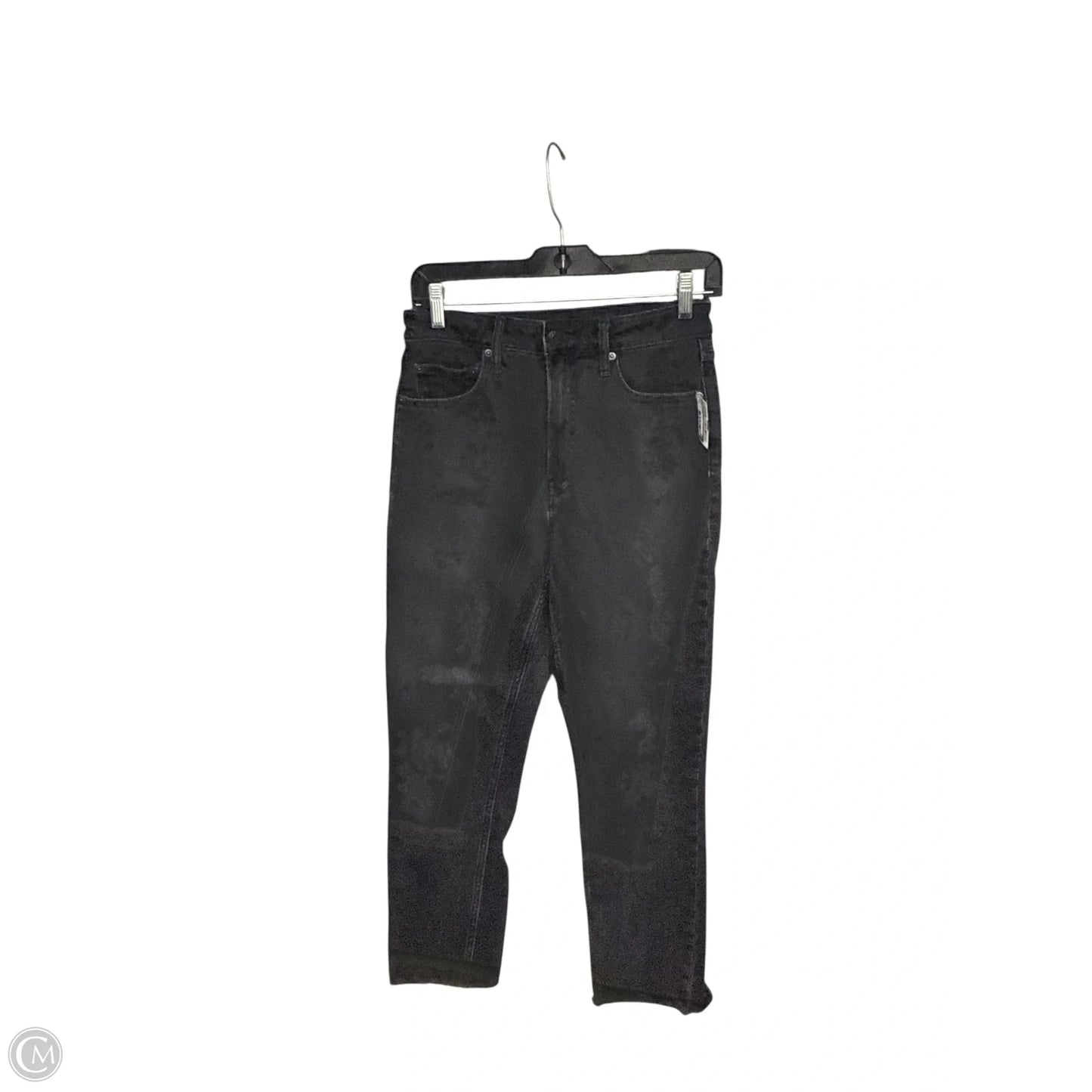 Jeans Straight By Gap In Black Denim, Size: 6