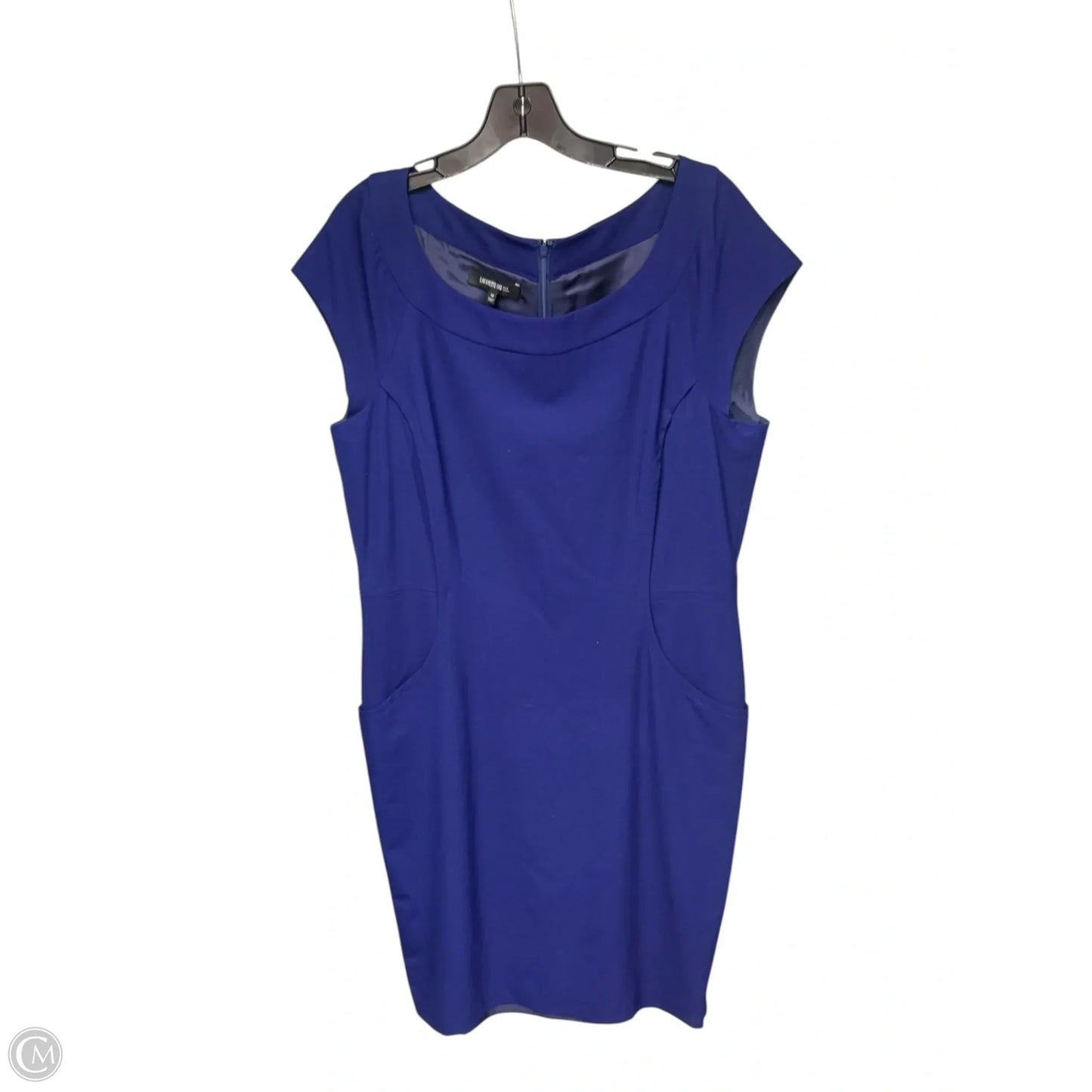 Dress Designer By Lafayette 148 In Blue, Size: 14