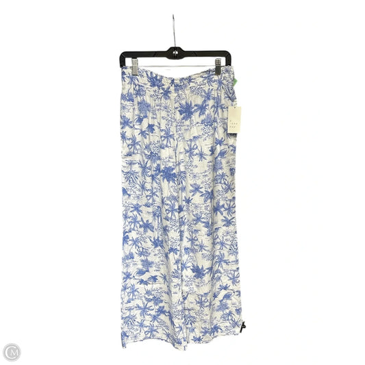 Pants Linen By A New Day In Blue & White, Size: S